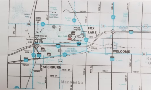 Map showing directions to Krusemark Farm