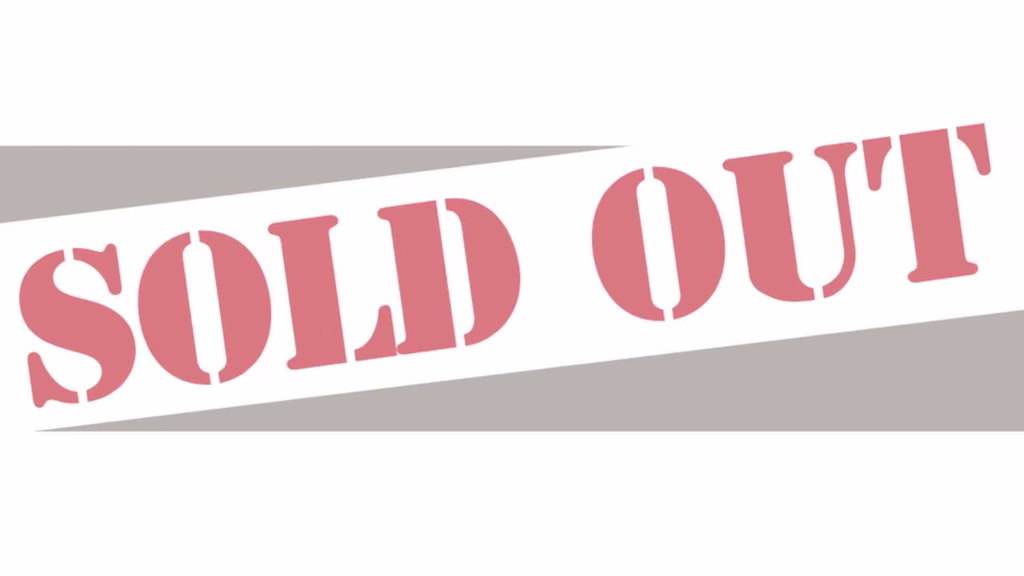graphic that says sold out