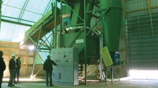 large dryer with green tone on photo