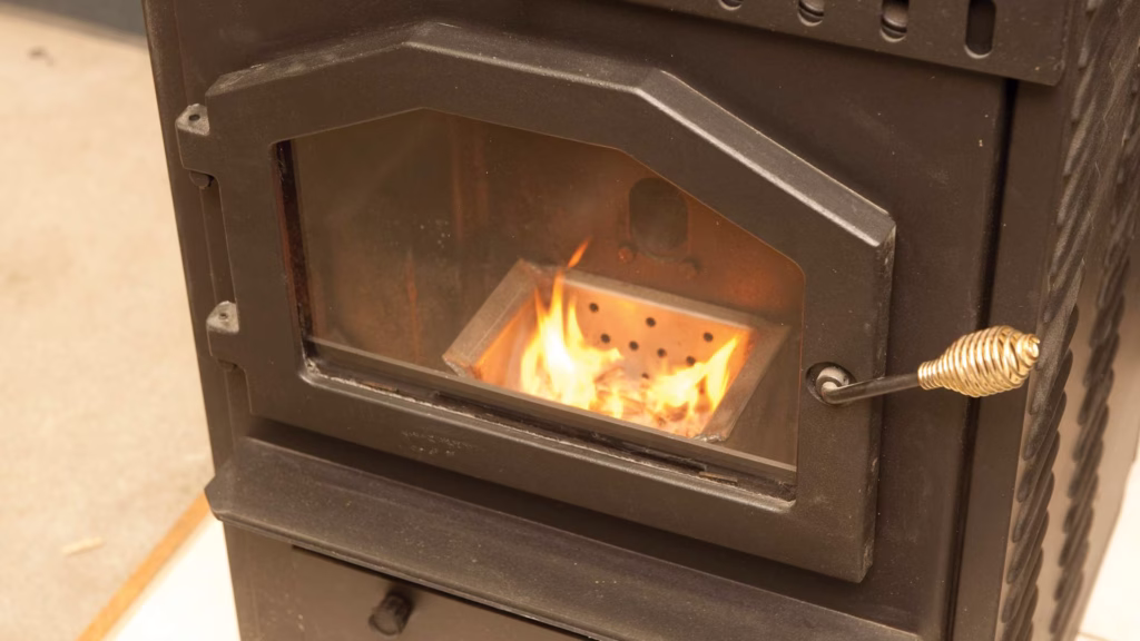 iron fireplace