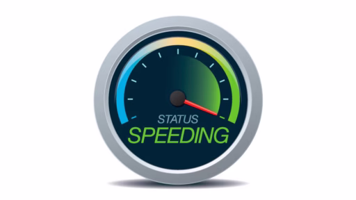illustrated speed dial with word speeding on it