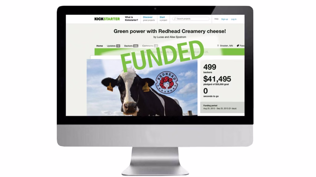 computer with a cow on the screen