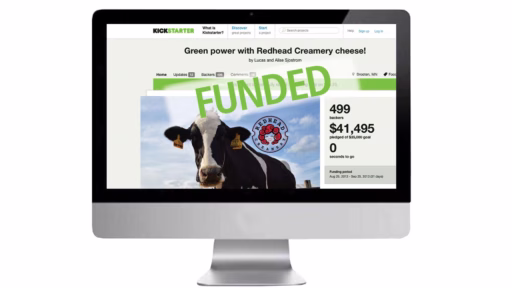 computer with a cow on the screen
