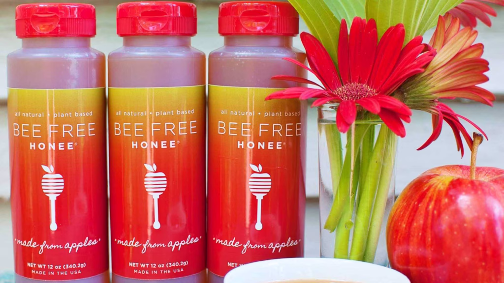 three containers of honey