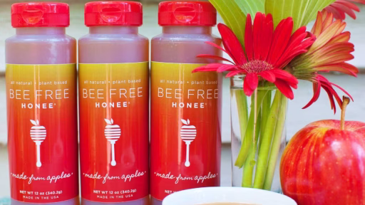 three containers of honey