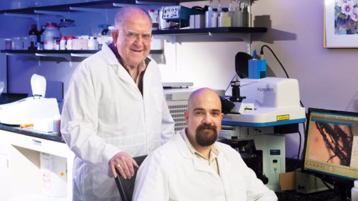 2 scientists by a computer who research corn stover and making it digestible