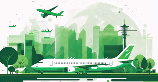 graphic depicting plane and greener Earth