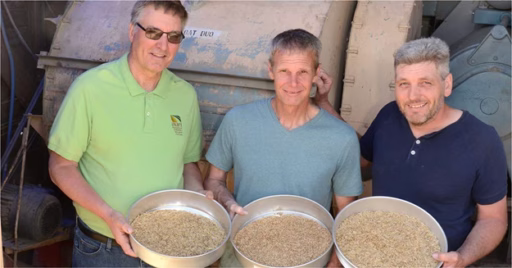 Photo of Harold Stanislawski with David Eiynck and Tyler Hoban.