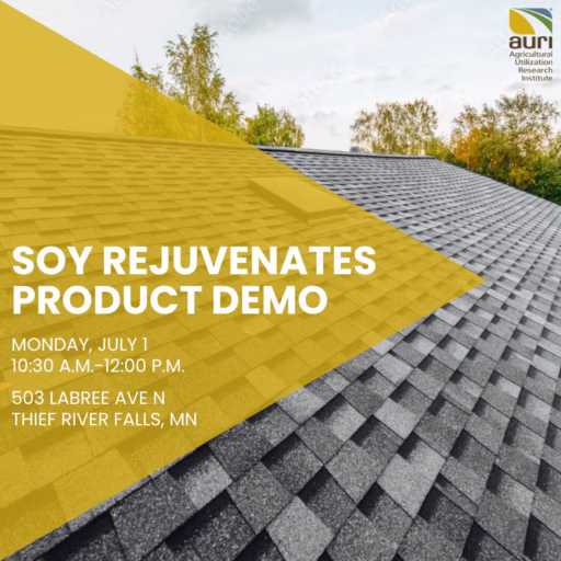 Photo of promo graphic for Soy Rejuvenates Roof Demo